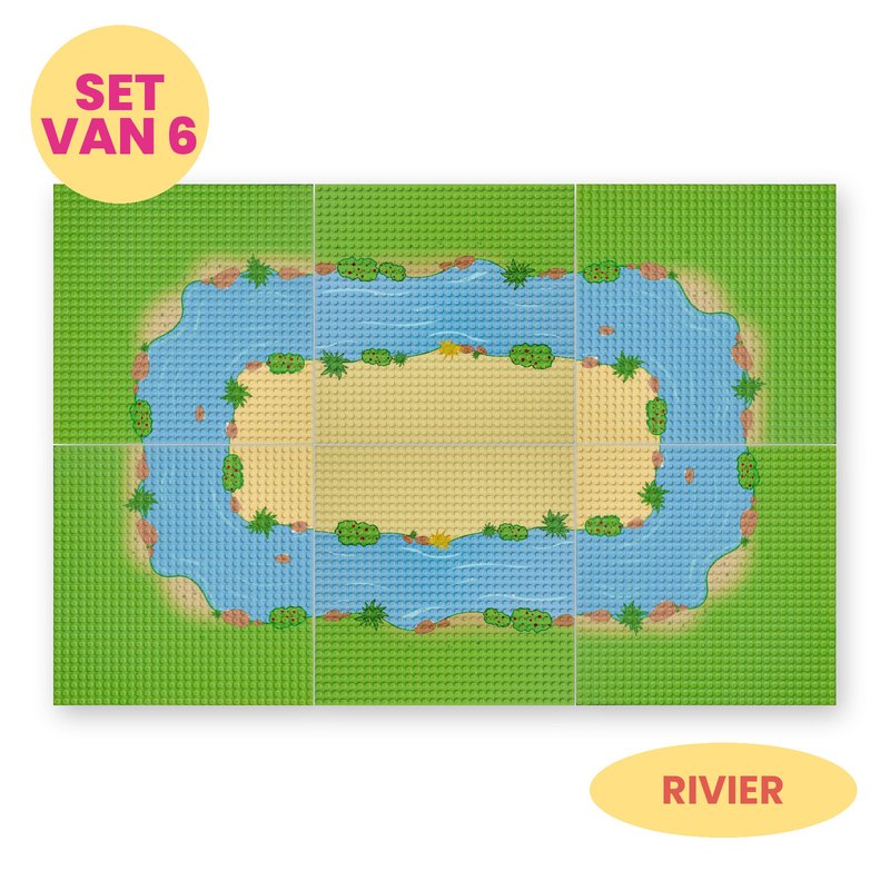BoomBii landschapsplaten met een rivier
