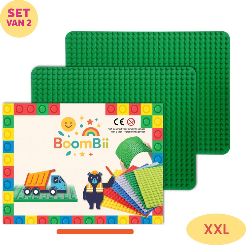 BoomBii XXL bouwplaten, extra groot speeloppervlak